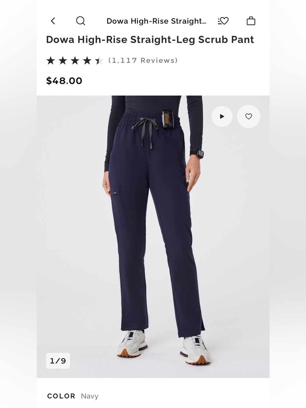 Size small FIGS Dowa scrub pants
